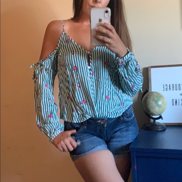 H&M striped blouse 🌟 like new - Picture 1 of 2
